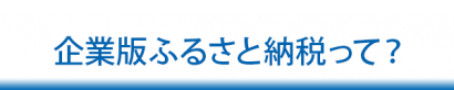 企業版ふるさと納税って？