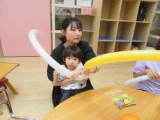 2つを結んだ風船