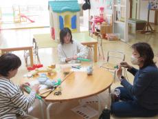 葉っぱの傘作り　1