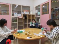 葉っぱの傘作り　3