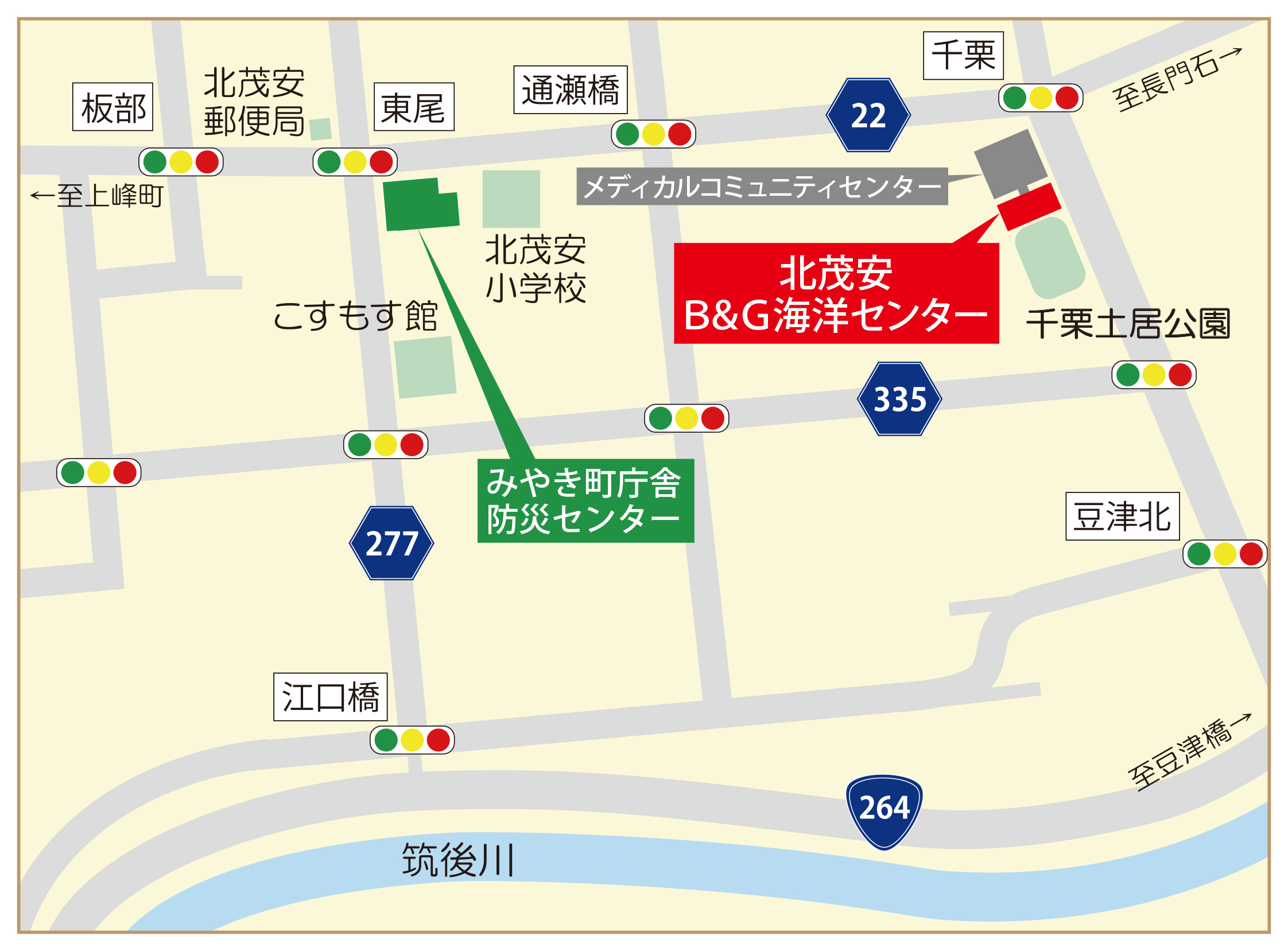 北茂安BアンドG海洋センター案内図 北茂安BアンドG海洋センター案内図