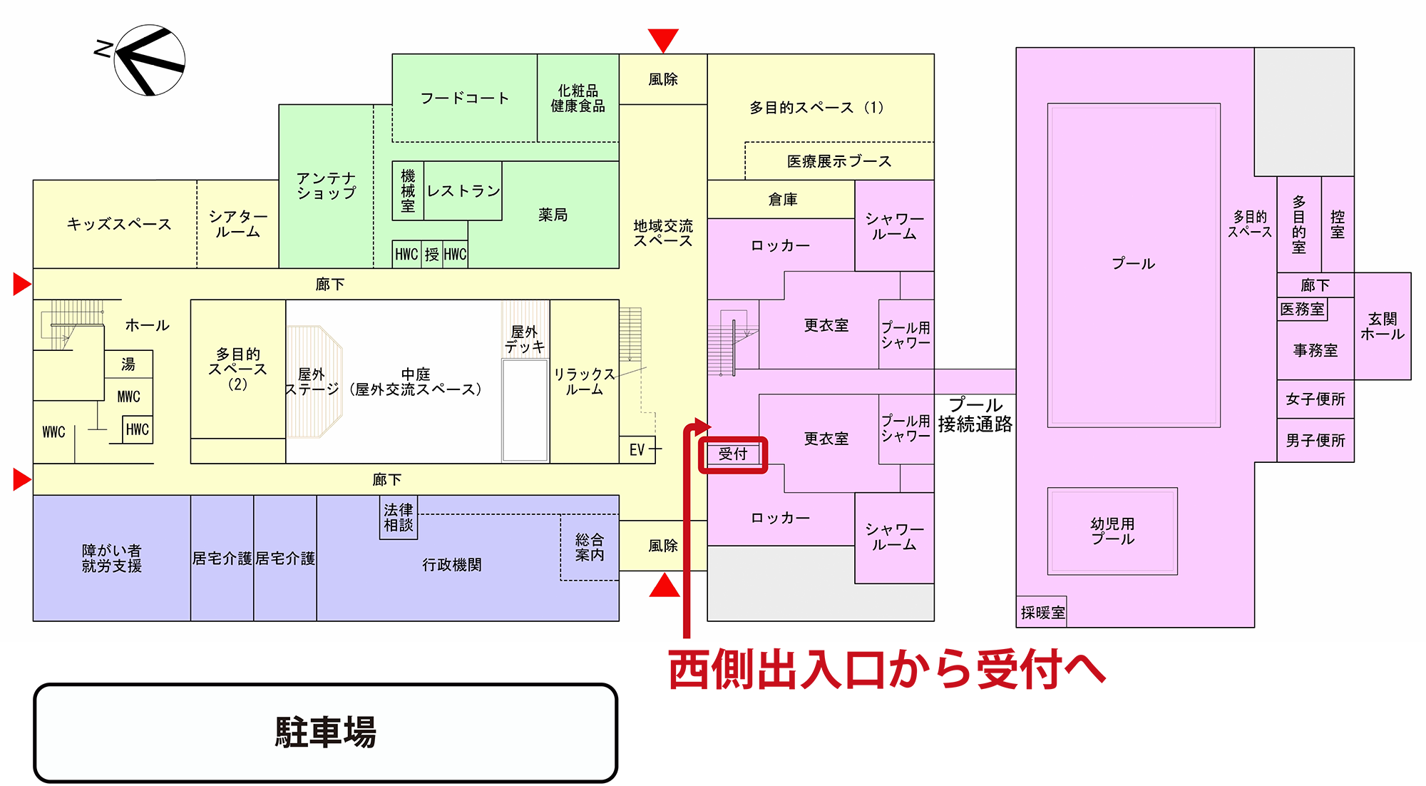 BアンドG海洋センター平面図 BアンドG海洋センター平面図
