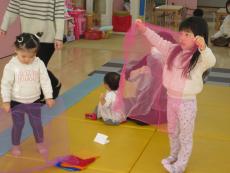 シフォン布遊び1